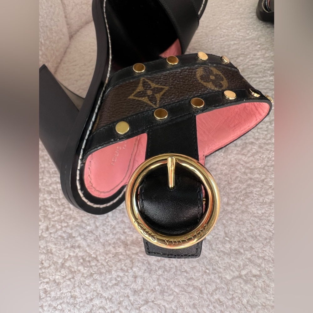 Louis Vuitton LV Sandals , Monogram , high heels like new - Picture 8 of 11